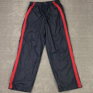 Vintage Y2K Nike Windbreaker Pants Men's XL Black Red Lined Track Training